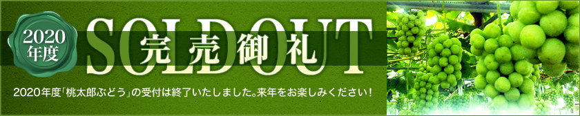 2020年度「桃太郎ぶどう」の受付は終了いたしました。